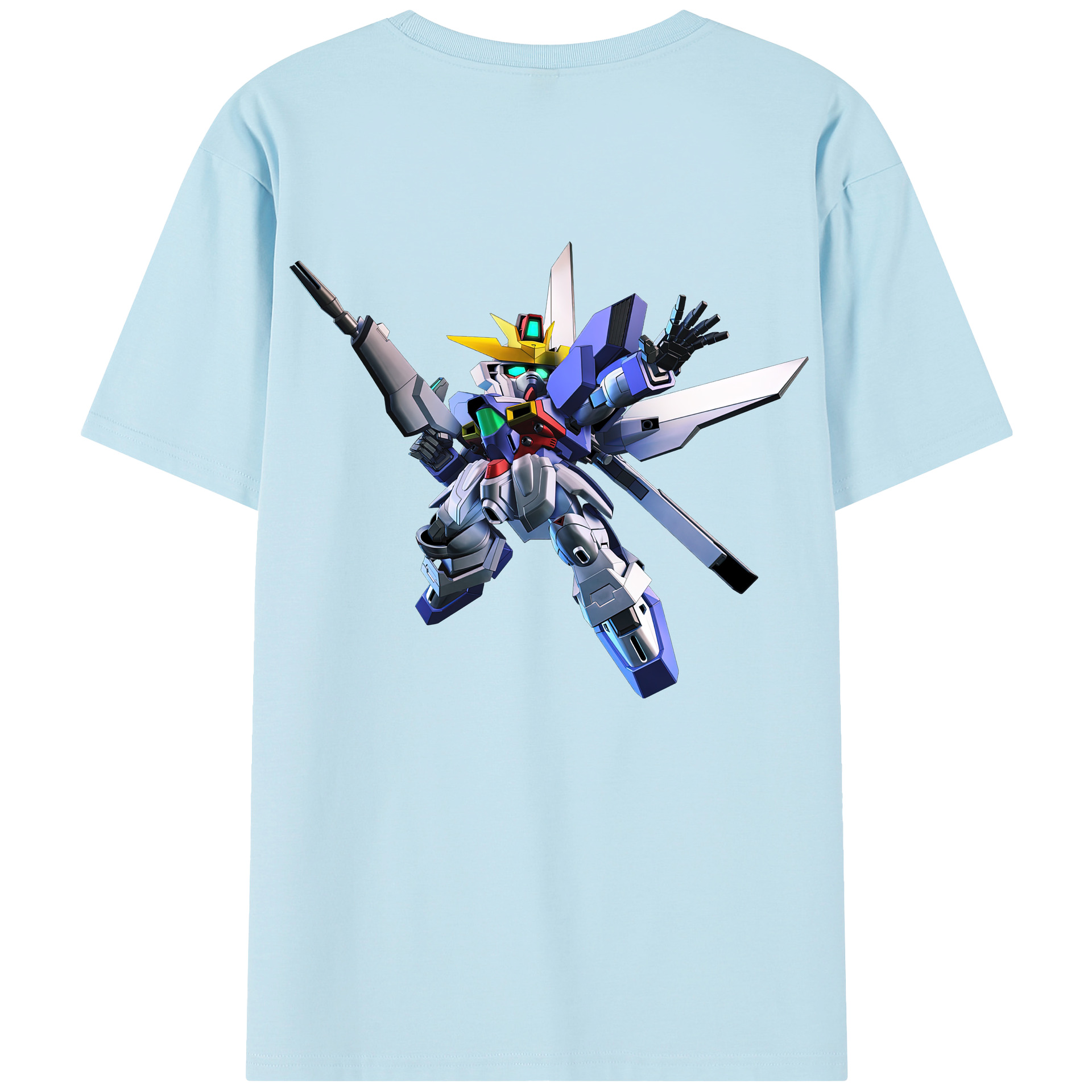 （画像用） 機動戦士ガンダム Mobile Suit Gundam 綿100％半袖Tシャツ（背面プリント）